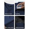 imageJMIERR Mens Muscle Slim Henley Shirt Button VNeck Long Sleeve Gym Workout Athletic T ShirtsNavy Blue