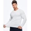 imageJMIERR Mens Muscle Slim Henley Shirt Button VNeck Long Sleeve Gym Workout Athletic T ShirtsWhite