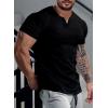 imageJMIERR Mens Muscle Slim T Shirts Summer V Neck Gym Shirt Casual Cotton Workout Athletic Longline Tees0 Black