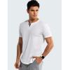 imageJMIERR Mens Muscle Slim T Shirts Summer V Neck Gym Shirt Casual Cotton Workout Athletic Longline Tees0 White