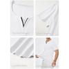 imageJMIERR Mens Muscle Slim T Shirts Summer V Neck Gym Shirt Casual Cotton Workout Athletic Longline Tees0 White