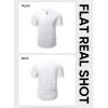 imageJMIERR Mens Muscle Slim T Shirts Summer V Neck Gym Shirt Casual Cotton Workout Athletic Longline Tees0 White