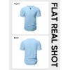 imageJMIERR Mens Muscle Slim T Shirts Summer V Neck Gym Shirt Casual Cotton Workout Athletic Longline TeesA Blue