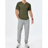 imageJMIERR Mens Muscle Slim T Shirts Summer V Neck Gym Shirt Casual Cotton Workout Athletic Longline TeesA Green
