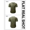 imageJMIERR Mens Muscle Slim T Shirts Summer V Neck Gym Shirt Casual Cotton Workout Athletic Longline TeesA Green