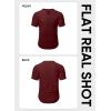 imageJMIERR Mens Muscle Slim T Shirts Summer V Neck Gym Shirt Casual Cotton Workout Athletic Longline TeesA Red