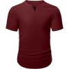 imageJMIERR Mens Muscle Slim T Shirts Summer V Neck Gym Shirt Casual Cotton Workout Athletic Longline TeesA Red