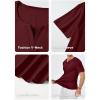 imageJMIERR Mens Muscle Slim T Shirts Summer V Neck Gym Shirt Casual Cotton Workout Athletic Longline TeesA Red