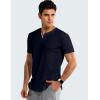 imageJMIERR Mens Muscle Slim T Shirts Summer V Neck Gym Shirt Casual Cotton Workout Athletic Longline TeesB Blue 1
