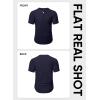 imageJMIERR Mens Muscle Slim T Shirts Summer V Neck Gym Shirt Casual Cotton Workout Athletic Longline TeesB Blue 1