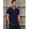 imageJMIERR Mens Muscle Slim T Shirts Summer V Neck Gym Shirt Casual Cotton Workout Athletic Longline TeesB Blue 1