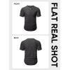 imageJMIERR Mens Muscle Slim T Shirts Summer V Neck Gym Shirt Casual Cotton Workout Athletic Longline TeesB Dark Grey