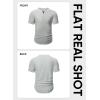 imageJMIERR Mens Muscle Slim T Shirts Summer V Neck Gym Shirt Casual Cotton Workout Athletic Longline TeesB Light Grey