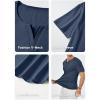 imageJMIERR Mens Muscle Slim T Shirts Summer V Neck Gym Shirt Casual Cotton Workout Athletic Longline TeesD Blue 3