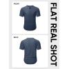 imageJMIERR Mens Muscle Slim T Shirts Summer V Neck Gym Shirt Casual Cotton Workout Athletic Longline TeesD Blue 3