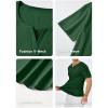imageJMIERR Mens Muscle Slim T Shirts Summer V Neck Gym Shirt Casual Cotton Workout Athletic Longline TeesD Dark Green