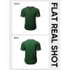 imageJMIERR Mens Muscle Slim T Shirts Summer V Neck Gym Shirt Casual Cotton Workout Athletic Longline TeesD Dark Green