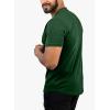 imageJMIERR Mens Muscle Slim T Shirts Summer V Neck Gym Shirt Casual Cotton Workout Athletic Longline TeesD Dark Green