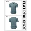 imageJMIERR Mens Muscle Slim T Shirts Summer V Neck Gym Shirt Casual Cotton Workout Athletic Longline TeesE Blue 4