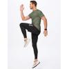 imageJMIERR Mens Muscle VNeck T Shirt Short Sleeve Longline Ribbed Henley Shirt Gym Workout Athletic Tee ShirtsArmy Green