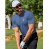 imageJMIERR Mens Polo Henley Shirt Moisture Wicking Quick Dry Summer Casual Short Sleeve Golf Polo T ShirtsHaze Blue