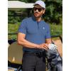 imageJMIERR Mens Polo Henley Shirt Moisture Wicking Quick Dry Summer Casual Short Sleeve Golf Polo T ShirtsHaze Blue
