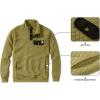 imageJMIERR Mens Quilted Sweatshirt Casual Long Sleeve Outdoor Stand Collar Button Pullover SweatshirtsZ Avocado Green