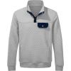 imageJMIERR Mens Quilted Sweatshirt Casual Long Sleeve Outdoor Stand Collar Button Pullover SweatshirtsZ Light Grey