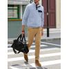 imageJMIERR Mens Quilted Sweatshirt Casual Long Sleeve Outdoor Stand Collar Button Pullover SweatshirtsZ Pale Blue