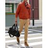 imageJMIERR Mens Quilted Sweatshirt Casual Long Sleeve Outdoor Stand Collar Button Pullover SweatshirtsZ Rusty Orange