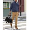 imageJMIERR Mens Quilted Sweatshirt Casual Long Sleeve Outdoor Stand Collar Button Pullover SweatshirtsZ Sail Blue