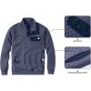 imageJMIERR Mens Quilted Sweatshirt Casual Long Sleeve Outdoor Stand Collar Button Pullover SweatshirtsZ Sail Blue