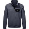 imageJMIERR Mens Quilted Sweatshirt Casual Long Sleeve Outdoor Stand Collar Button Pullover SweatshirtsZ Teal Blue