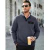 imageJMIERR Mens Quilted Sweatshirt Casual Long Sleeve Outdoor Stand Collar Button Pullover SweatshirtsZ Teal Blue