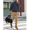 imageJMIERR Mens Quilted Sweatshirt Casual Long Sleeve Outdoor Stand Collar Button Pullover SweatshirtsZ Teal Blue