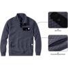 imageJMIERR Mens Quilted Sweatshirt Casual Long Sleeve Outdoor Stand Collar Button Pullover SweatshirtsZ Teal Blue