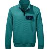 imageJMIERR Mens Quilted Sweatshirt Casual Long Sleeve Outdoor Stand Collar Button Pullover SweatshirtsZ Teal Green