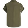 imageJMIERR Mens Seersucker Shirts Short Sleeve Casual Button Down Shirt Beach Summer Vacation Wedding TopsMoss Green