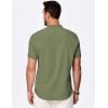imageJMIERR Mens Short Sleeve Linen Henley Shirts Casual Button Down Shirt Summer Beach Wear with PocketFour Leaf Clover