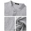 imageJMIERR Mens Short Sleeve Linen Henley Shirts Casual Button Down Shirt Summer Beach Wear with PocketLight Grey