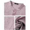 imageJMIERR Mens Short Sleeve Linen Henley Shirts Casual Button Down Shirt Summer Beach Wear with PocketLight Pink