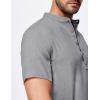 imageJMIERR Mens Short Sleeve Linen Henley Shirts Casual Button Down Shirt Summer Beach Wear with PocketMedium Grey