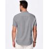 imageJMIERR Mens Short Sleeve Linen Henley Shirts Casual Button Down Shirt Summer Beach Wear with PocketMedium Grey