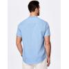 imageJMIERR Mens Short Sleeve Linen Henley Shirts Casual Button Down Shirt Summer Beach Wear with PocketSky Blue