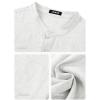 imageJMIERR Mens Short Sleeve Linen Henley Shirts Casual Button Down Shirt Summer Beach Wear with PocketWhite