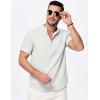 imageJMIERR Mens Short Sleeve Linen Henley Shirts Casual Button Down Shirt Summer Beach Wear with PocketWhite