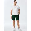 imageJMIERR Mens Sweat Shorts Casual Stretch Elastic Waist Waffle Workout Gym Short 7 inch Inseam Running Short with PocketBlackish Green