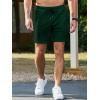 imageJMIERR Mens Sweat Shorts Casual Stretch Elastic Waist Waffle Workout Gym Short 7 inch Inseam Running Short with PocketBlackish Green