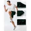 imageJMIERR Mens Sweat Shorts Casual Stretch Elastic Waist Waffle Workout Gym Short 7 inch Inseam Running Short with PocketBlackish Green