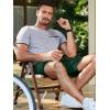 imageJMIERR Mens Sweat Shorts Casual Stretch Elastic Waist Waffle Workout Gym Short 7 inch Inseam Running Short with PocketBlackish Green